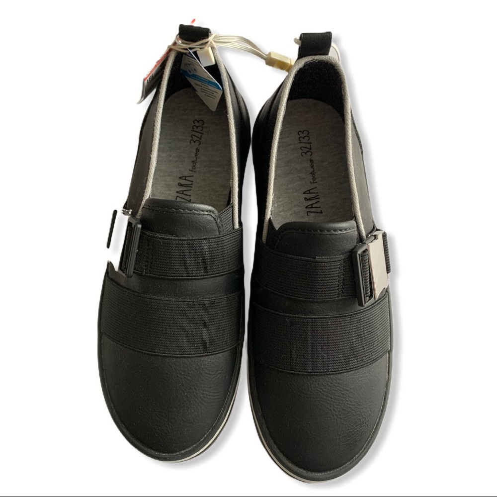 Zara kid New Casual Black Shoes Size 37 (1-2)